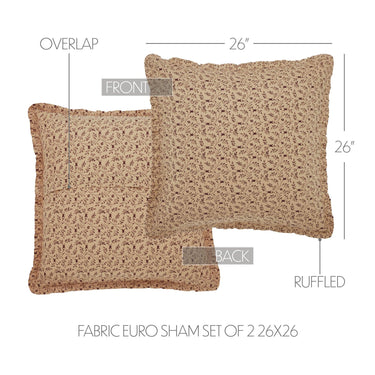 Pip Vinestar Fabric Euro Sham Set of 2 26x26 - The Fox Decor